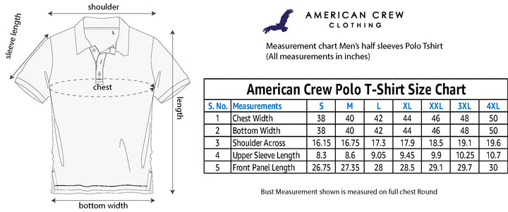 American Crew Statue of Unity Polo Half Sleeves T-Shirt for Men - AC2102