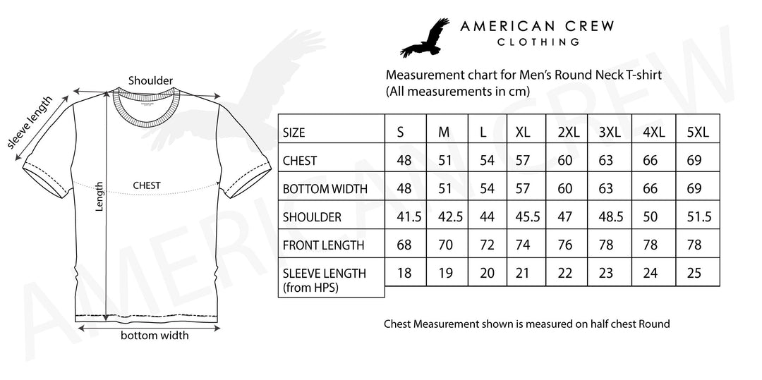 Printed Round Neck T-Shirt for Men - Black