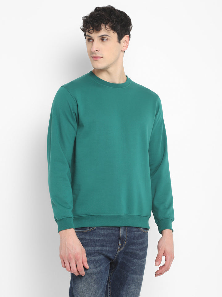 Round Neck Sweatshirt for Men - Galapagos Green