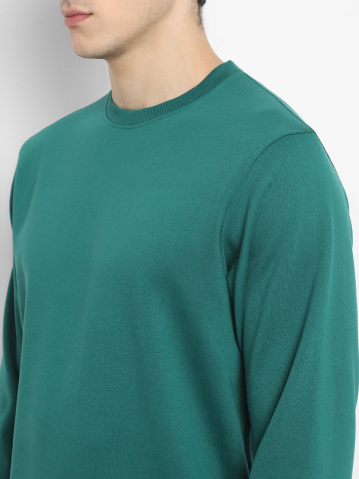 Round Neck Sweatshirt for Men - Galapagos Green