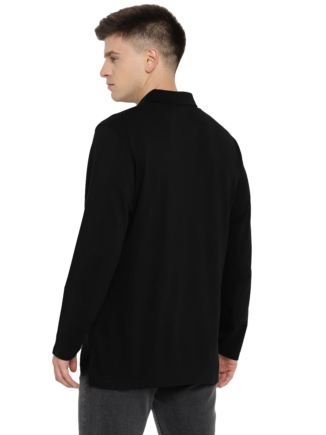 Full Sleeves Supima Cotton Men's Polo Collar T-Shirt - AC742