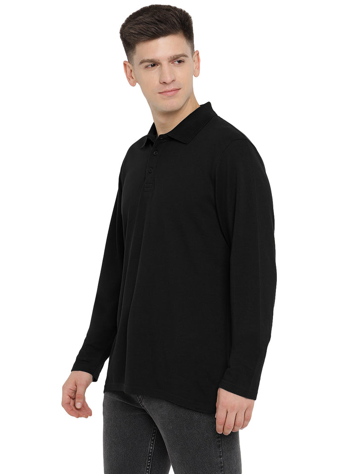 Full Sleeves Supima Cotton Men's Polo Collar T-Shirt - AC742