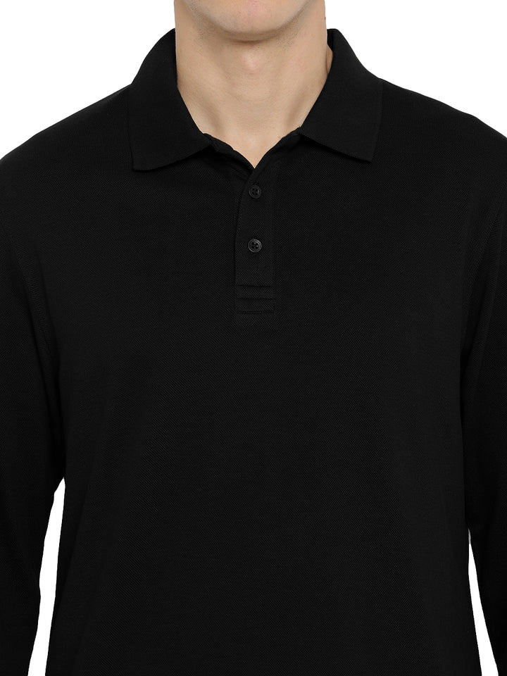 Full Sleeves Supima Cotton Men's Polo Collar T-Shirt - AC742
