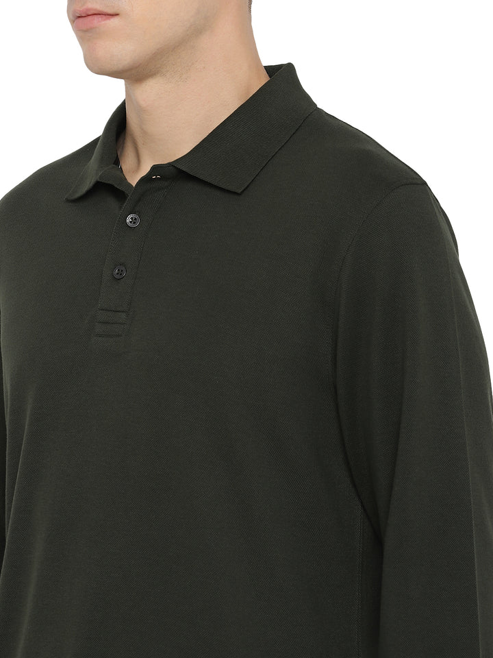 Full Sleeves Supima Cotton Men's Polo Collar T-Shirt - AC742
