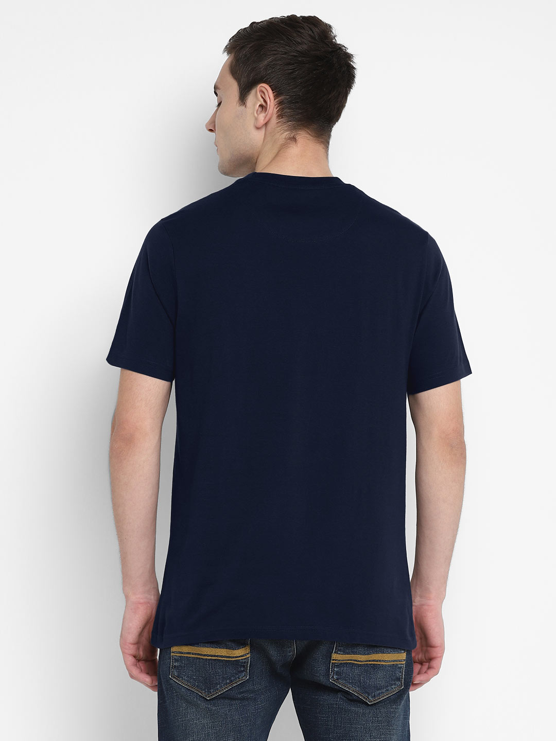 Supima Cotton Round Neck T-Shirt for Men - Navy Blue