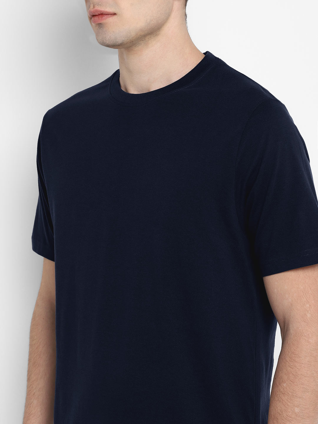 Supima Cotton Round Neck T-Shirt for Men - Navy Blue