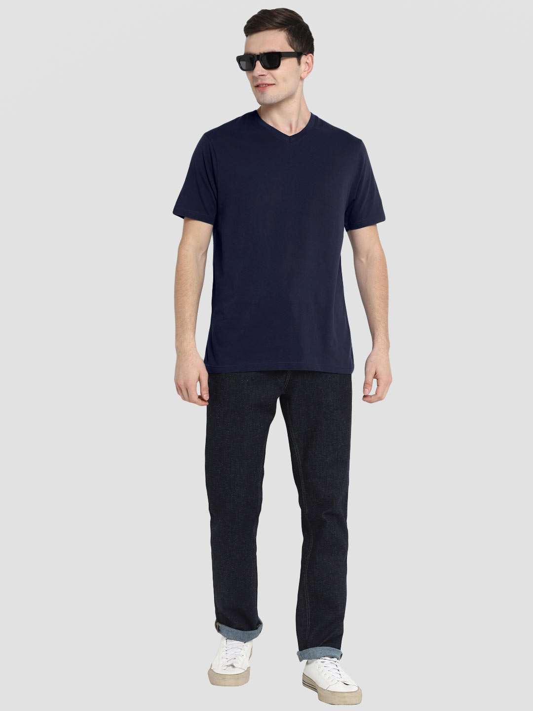 Supima Cotton V Neck T-Shirt for Men (Jersey 180 GSM) - AC761