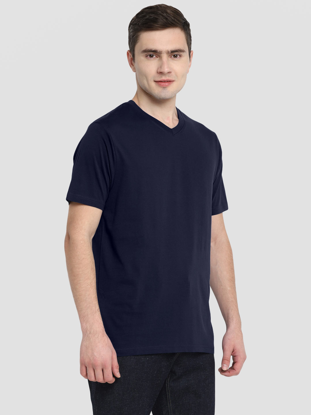 Supima Cotton V Neck T-Shirt for Men (Jersey 180 GSM) - AC761