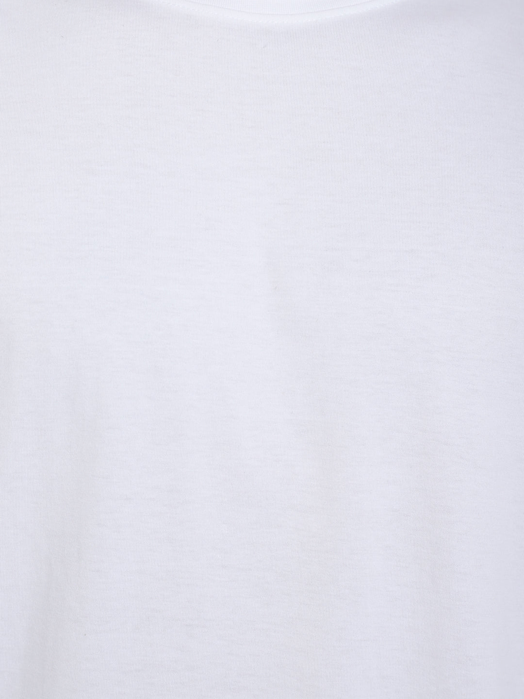 100% Cotton Oversize Round Neck T-Shirt - White