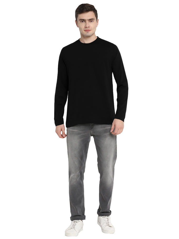 Supima Cotton Round Neck Full Sleeves T-Shirt for Men - AC791