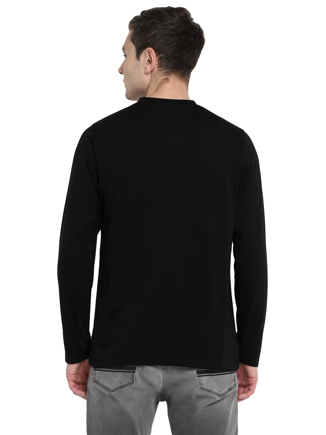 Supima Cotton Round Neck Full Sleeves T-Shirt for Men - AC791