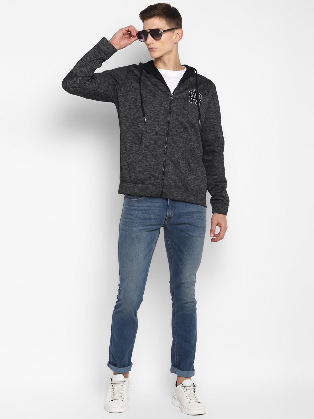 Men's Zipper Hoodie Jacket- Dark Grey (no Exchange No Return)