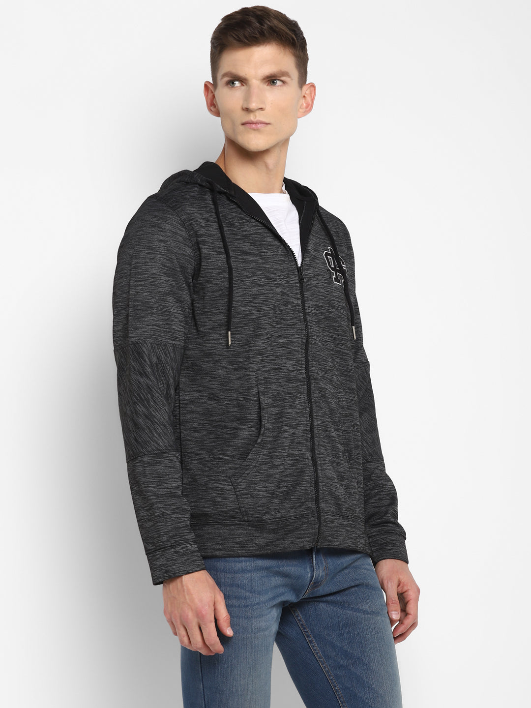 Men's Zipper Hoodie Jacket- Dark Grey (no Exchange No Return)