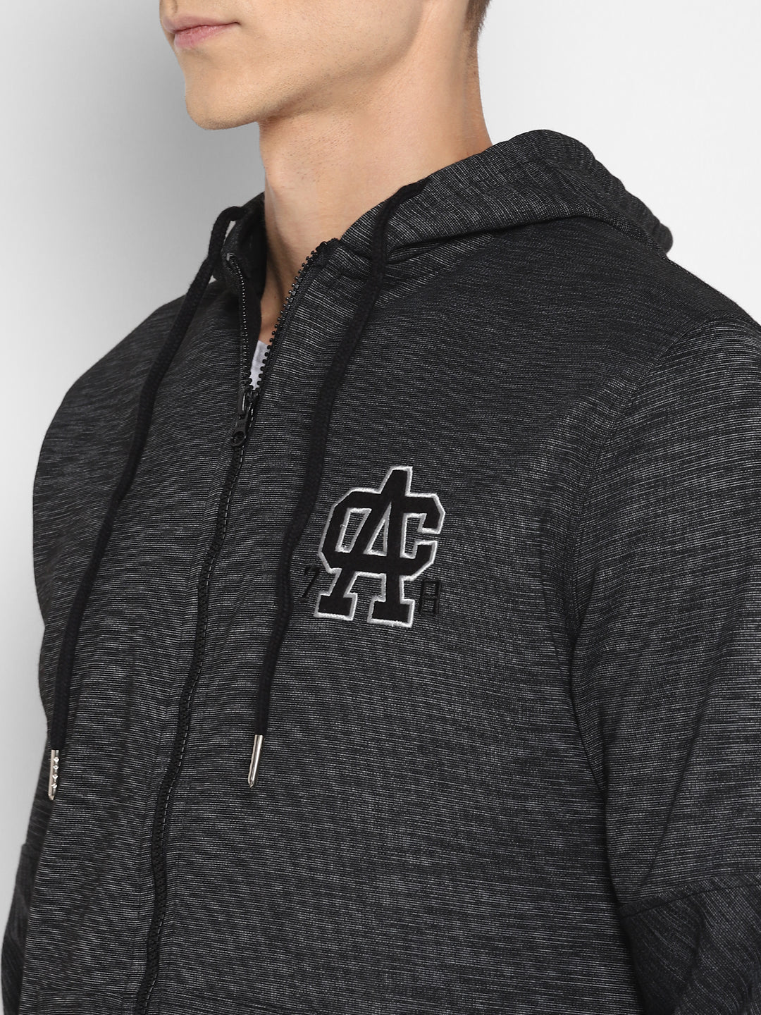 Men's Zipper Hoodie Jacket- Dark Grey (no Exchange No Return)