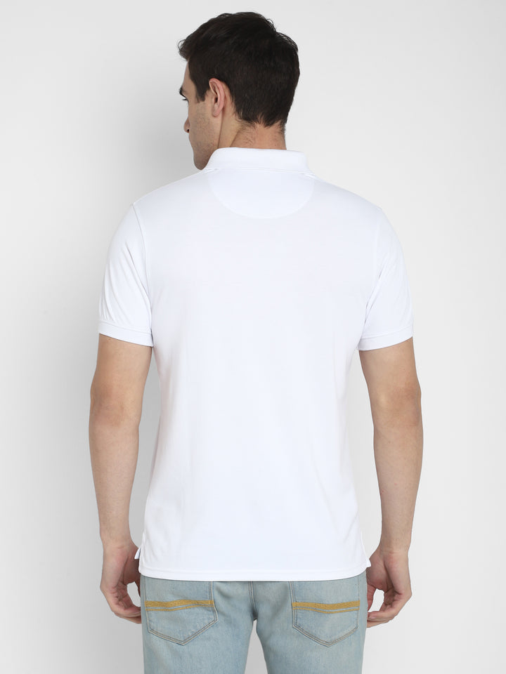 Polo Collar T-Shirt for Men - White