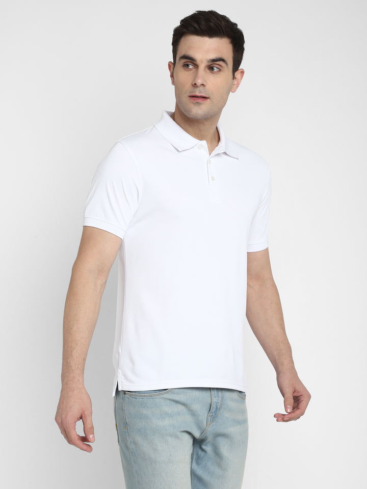 Polo Collar T-Shirt for Men - White