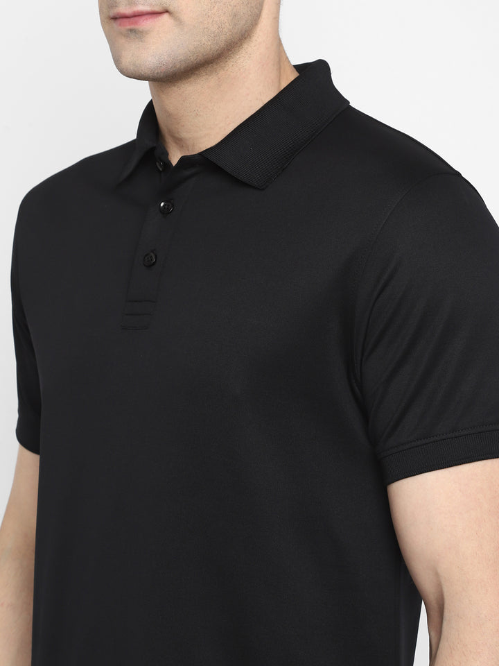 Polo Collar T-Shirt for Men - Black