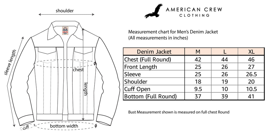 Men's Full Sleeves Denim Jacket - (Clearance No Exchange No Refund)