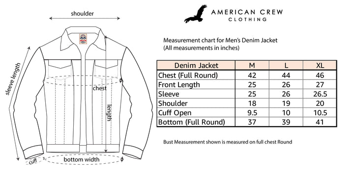 Men's Full Sleeves Denim Jacket - (Clearance No Exchange No Refund)