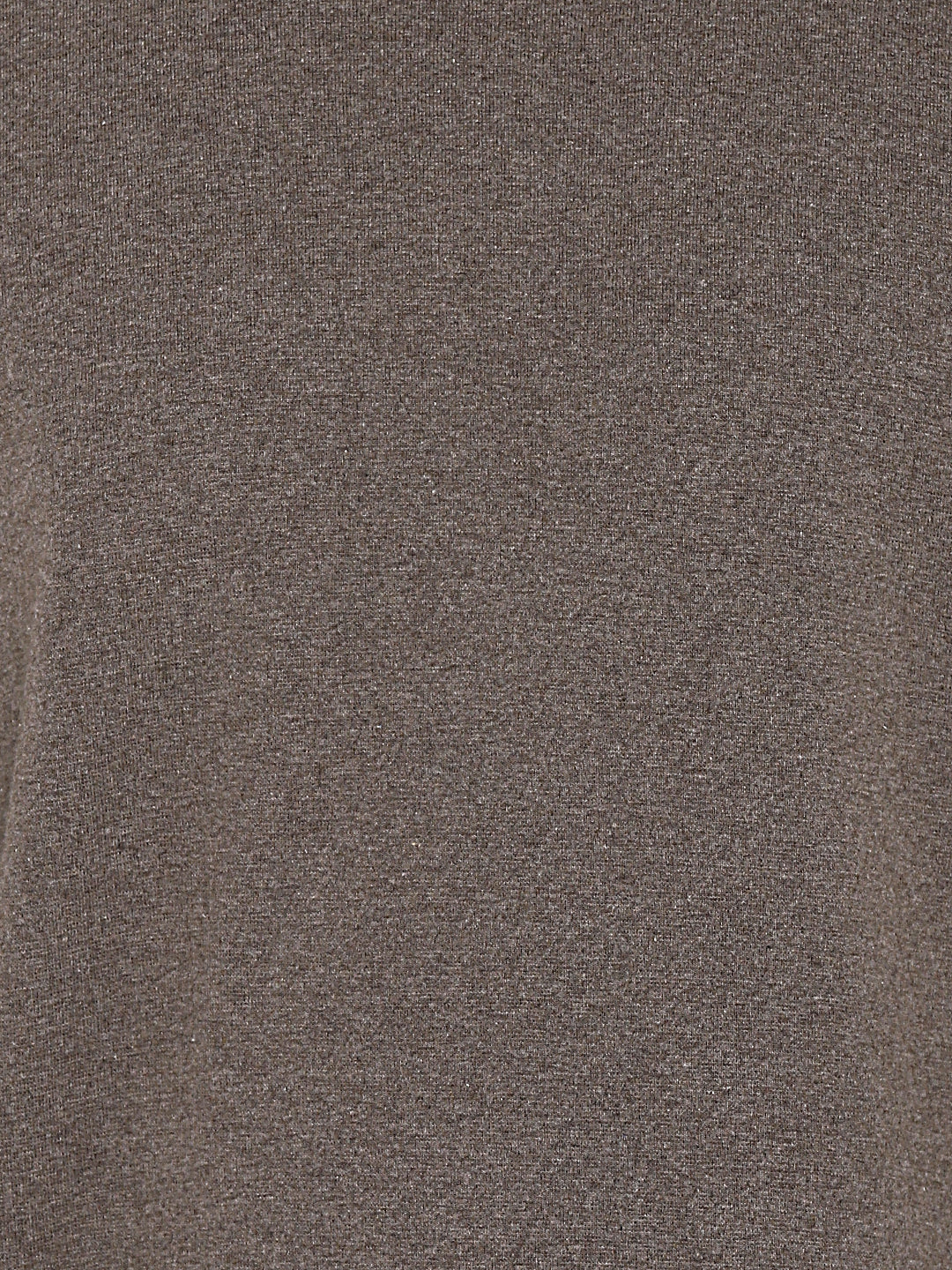 Extra Thick Winter Round Neck Cotton T-Shirt For Men - Brown Melange