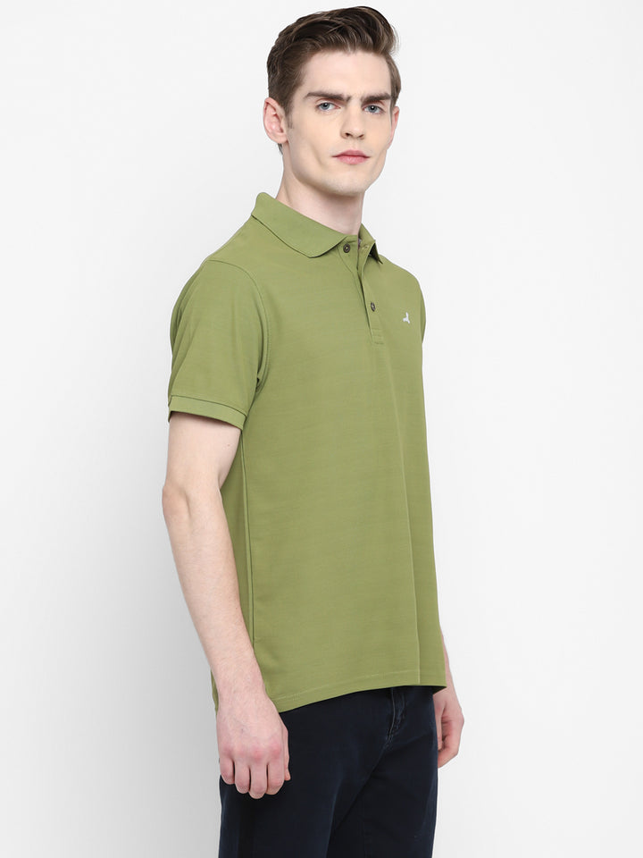Kooltex Polo T-Shirt For Men - Olive Green