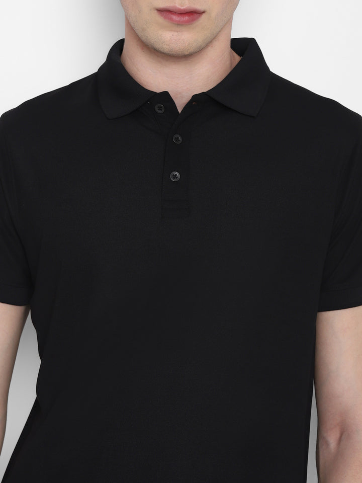 Kooltex Polo T-Shirt For Men - Black