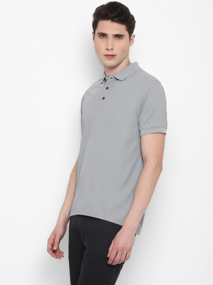 Kooltex Polo T-Shirt For Men - Light Grey