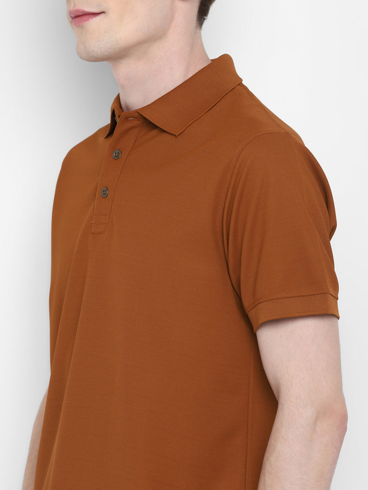 Kooltex Polo T-Shirt For Men - Caramel