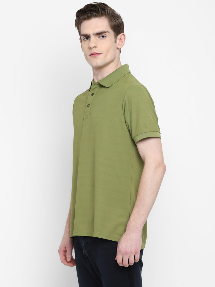 Kooltex Polo T-Shirt For Men - Light Olive
