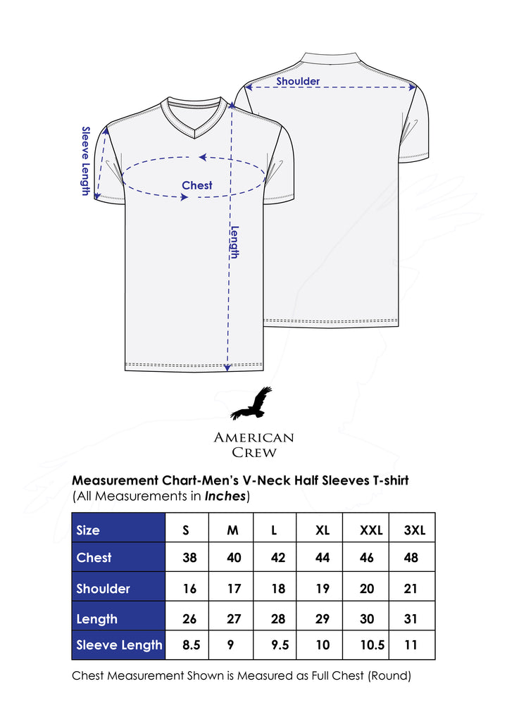 V Neck T-Shirt for Men - Dark Blue (Clearance - No Exchange No Return)