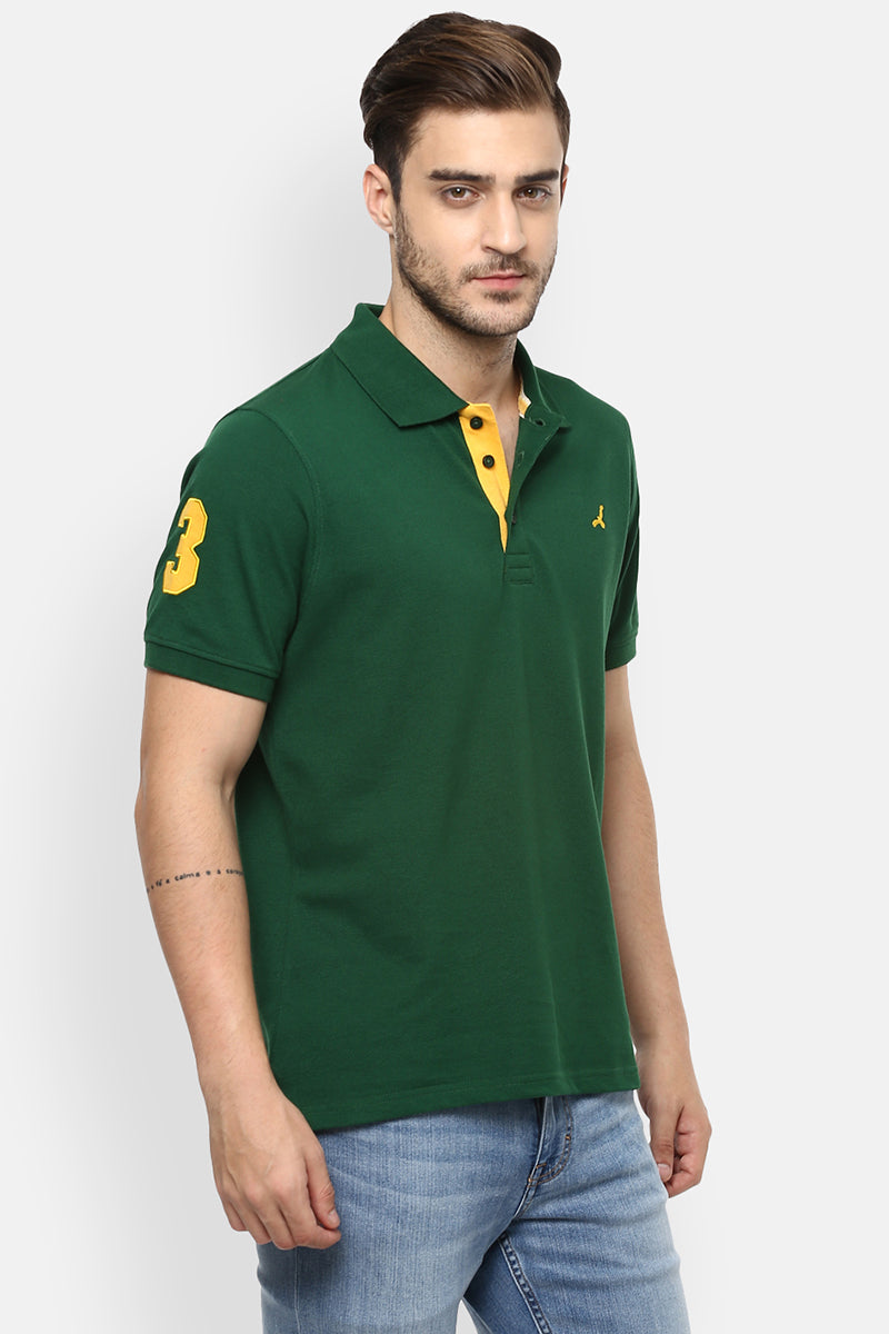 Men's Polo Collar T-Shirt - Green