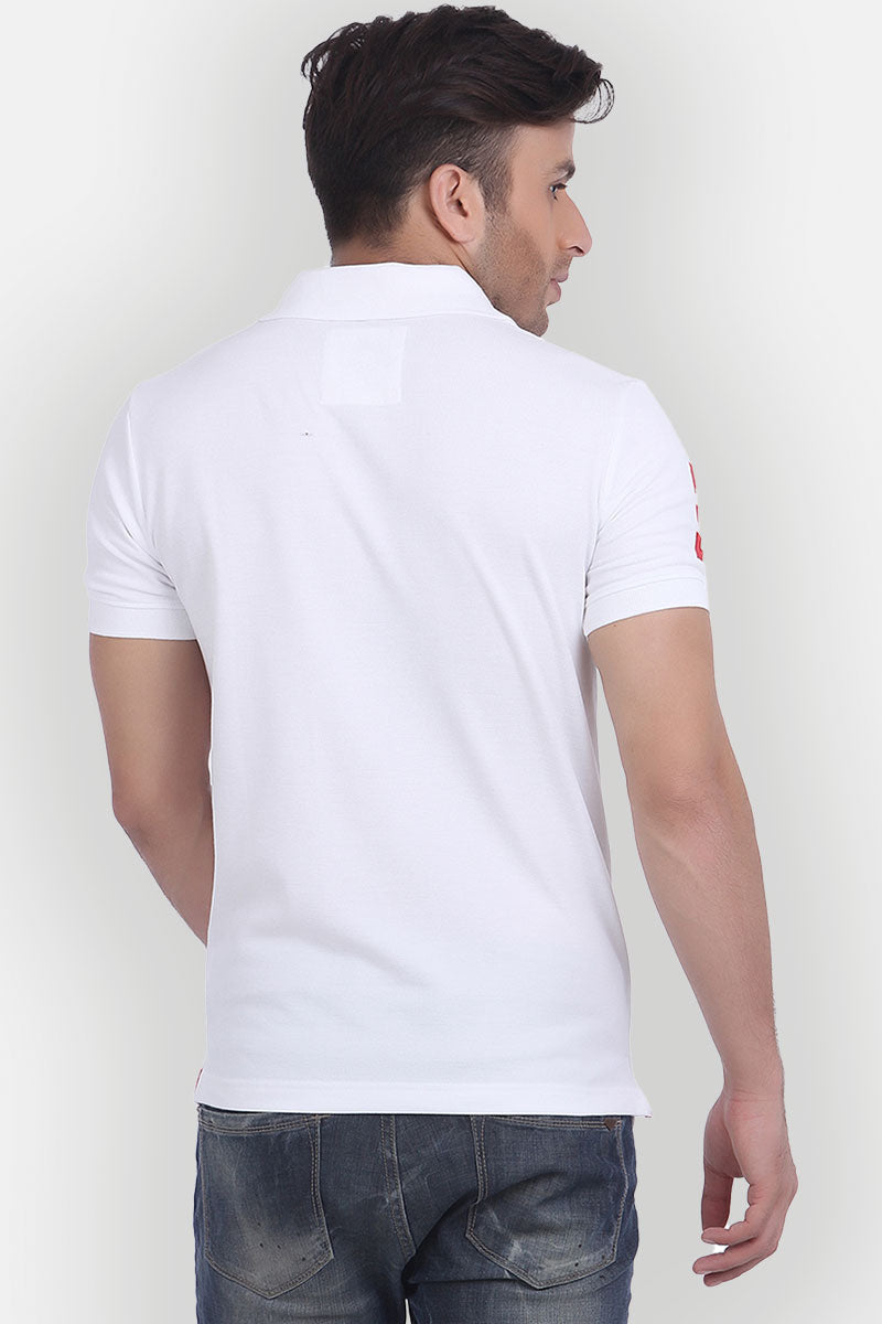 Men's Polo Collar T-Shirt -White
