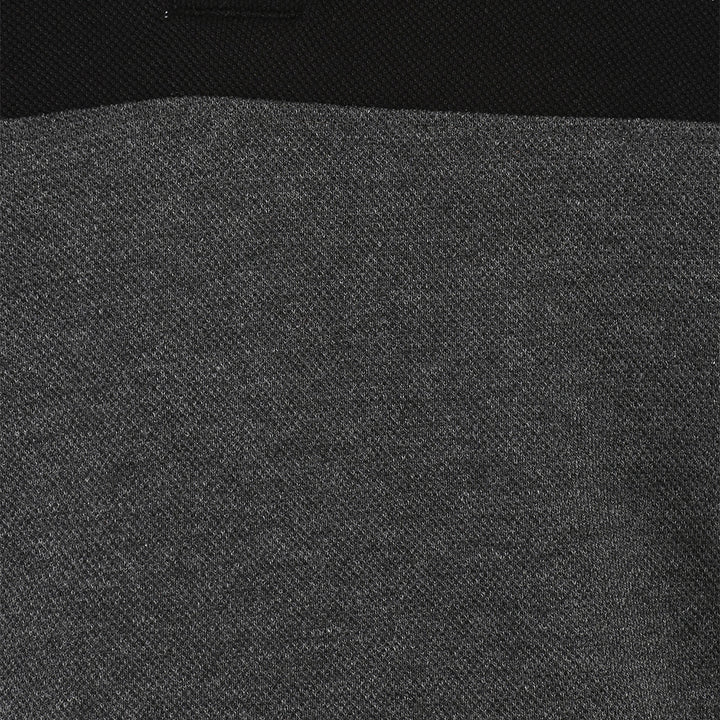 Men's Polo Collar T-Shirt - Charcoal & Black