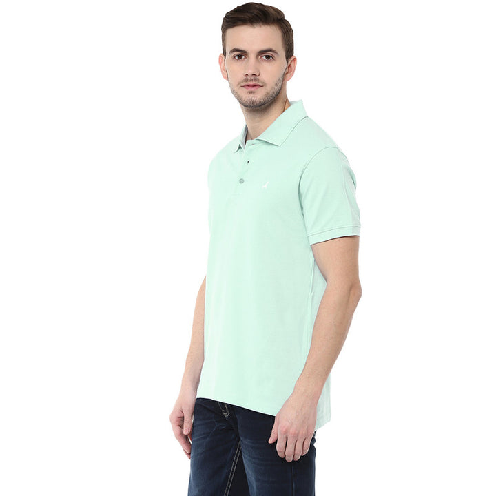 Men's Polo Collar T-Shirt - Light Green
