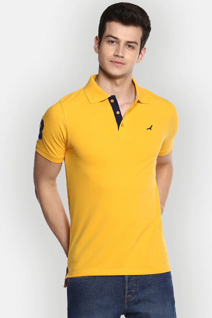 Men's Polo Collar T-Shirt - Amber