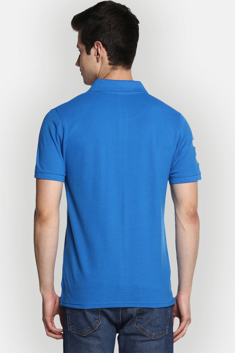 Men's Polo Collar T-Shirt - Royal Blue