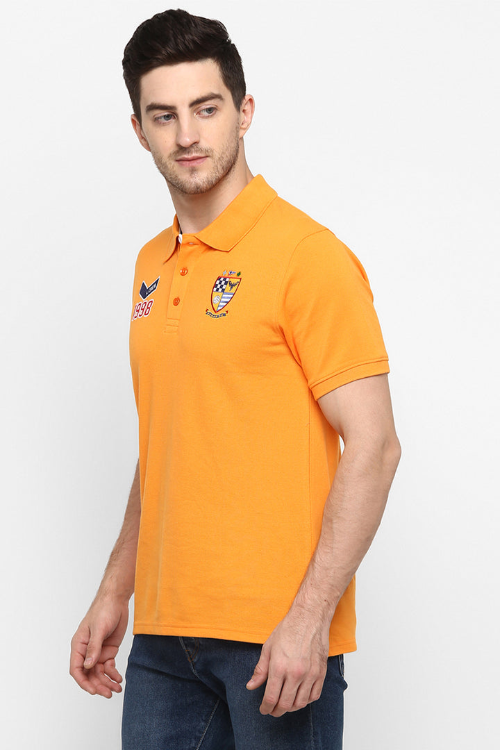 Men's Polo Collar T-Shirt - Blazing Orange