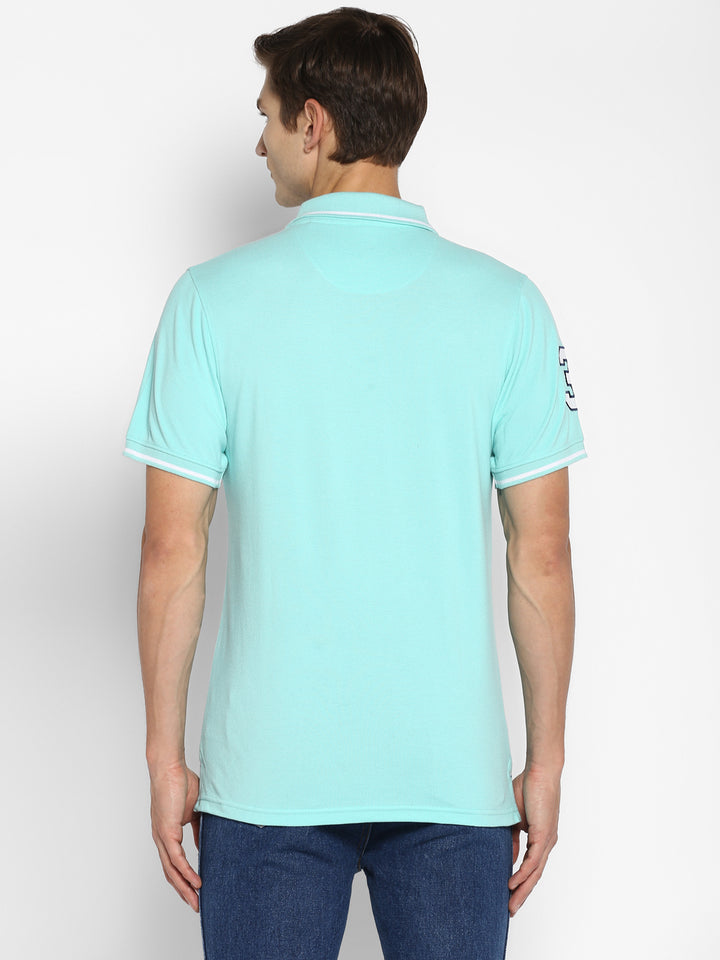 Men's Polo Half Sleeves T-Shirt - Aqua Splash