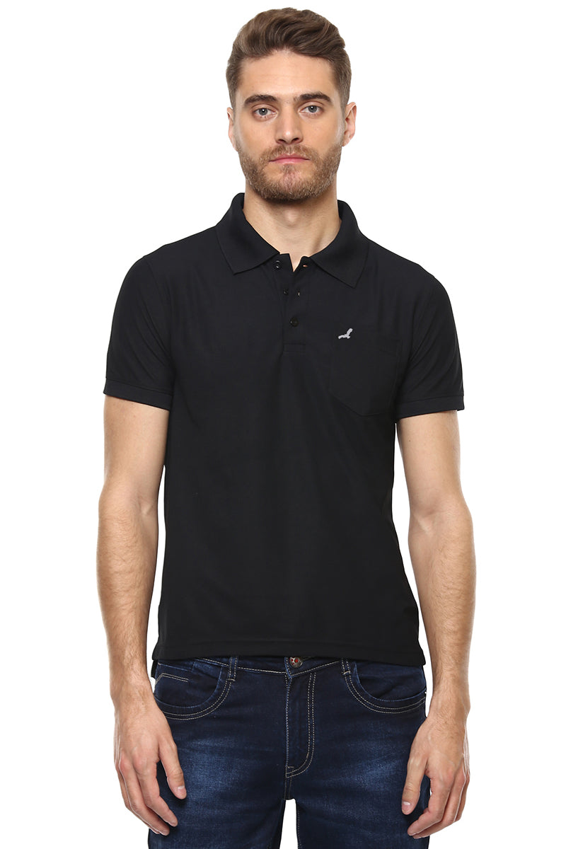 Men's Polyester Polo Collar T-Shirt With pocket - (Clearance NO EXCHANGE NO REFUND)