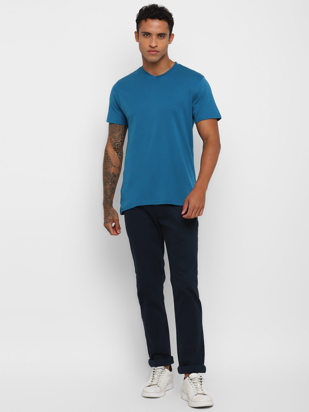 Supima Cotton V Neck T-Shirt for Men (Jersey 180 GSM) - AC761