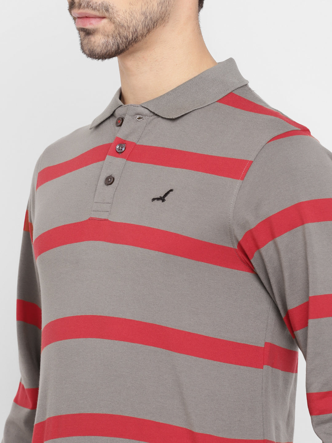 Grey and red t shirt outlet