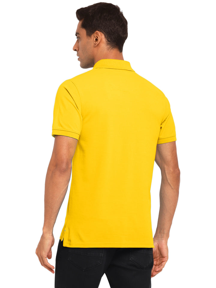 Polo Collar T-Shirt for Men with Pocket - Aspen Gold