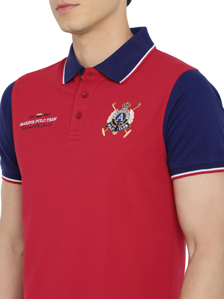 Polo T-Shirt for Men - Jester Red & Navy Blue