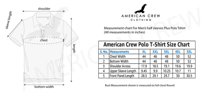 Polo Half Sleeves T-Shirt For Plus Size Men - Black