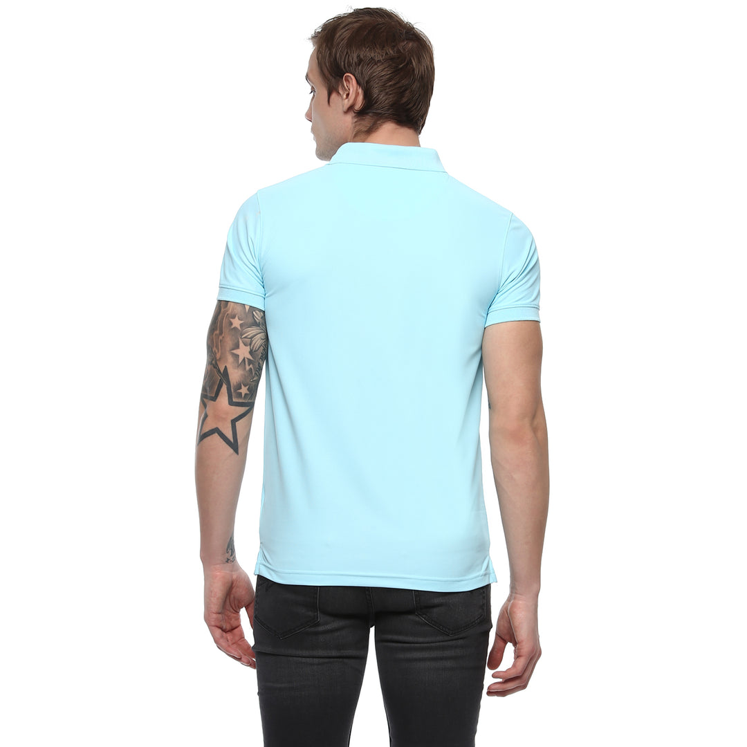 Men's Polyester Polo T-Shirt - Plume Blue