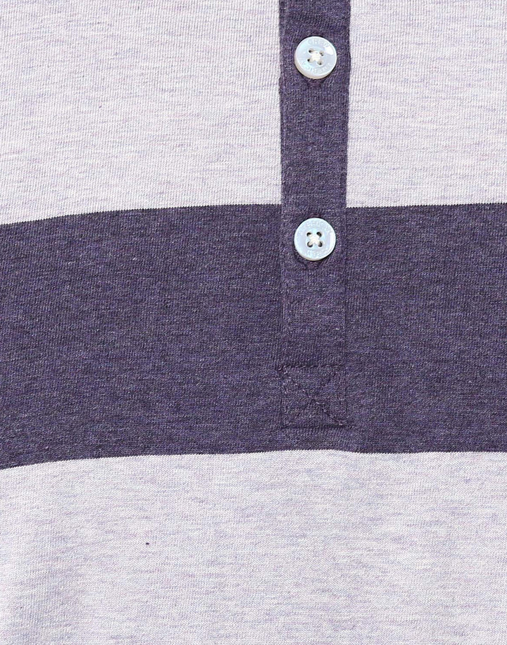 Henley Stripes T-Shirt For Men - (No Exchange No Return)