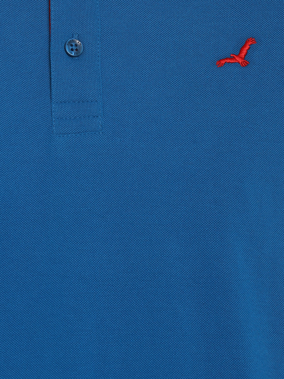 Full Sleeves Polo Collar T-Shirt for Men - Mykonos Blue