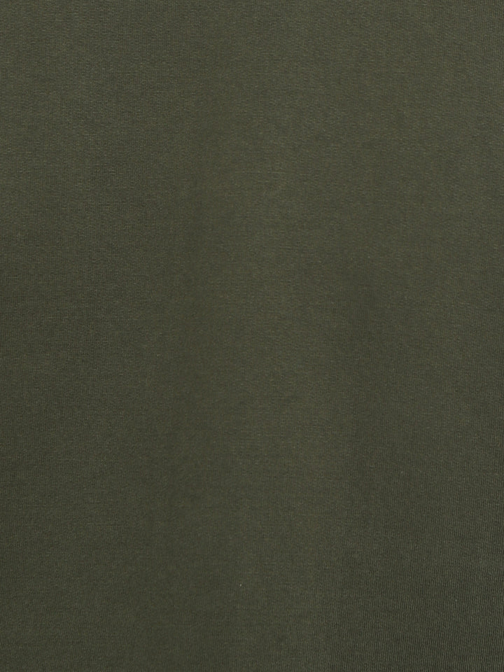 Round Neck Sweatshirt For Men - Dark Olive