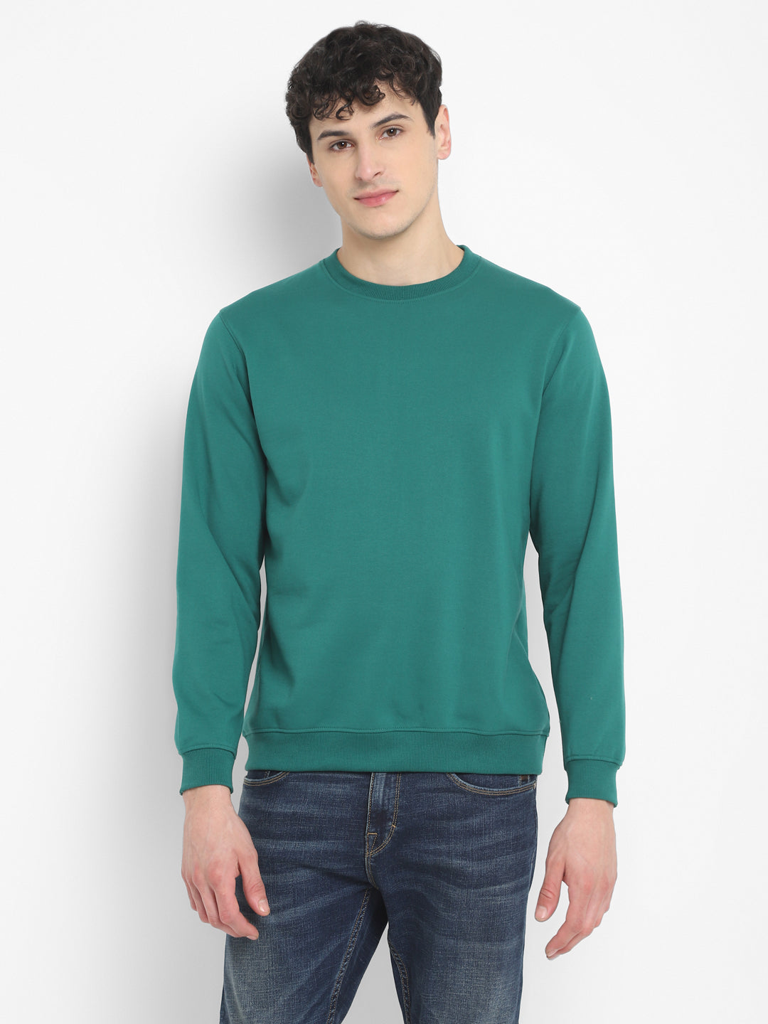 Round Neck Sweatshirt for Men - Galapagos Green