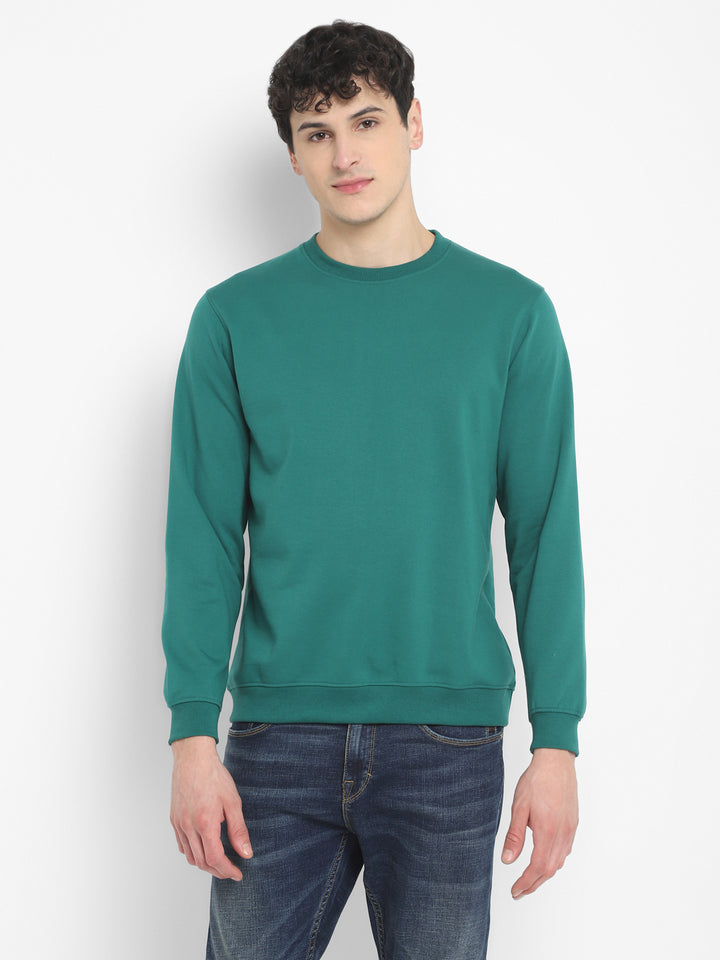 Round Neck Sweatshirt for Men - Galapagos Green